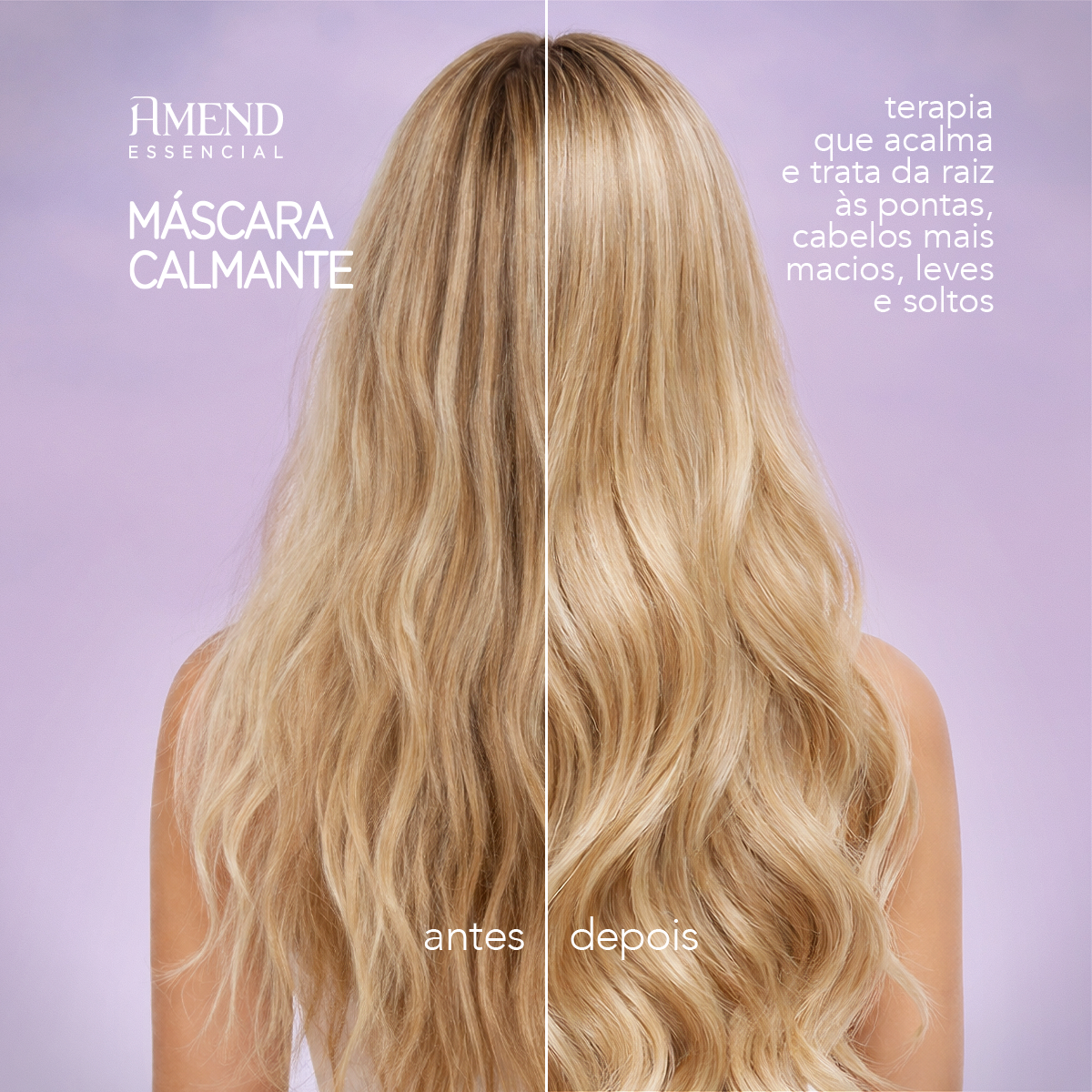 M&aacute;scara Calmante Para Couro Cabeludo e Fios Amend Essencial Terapia Raiz e Fios image number 3